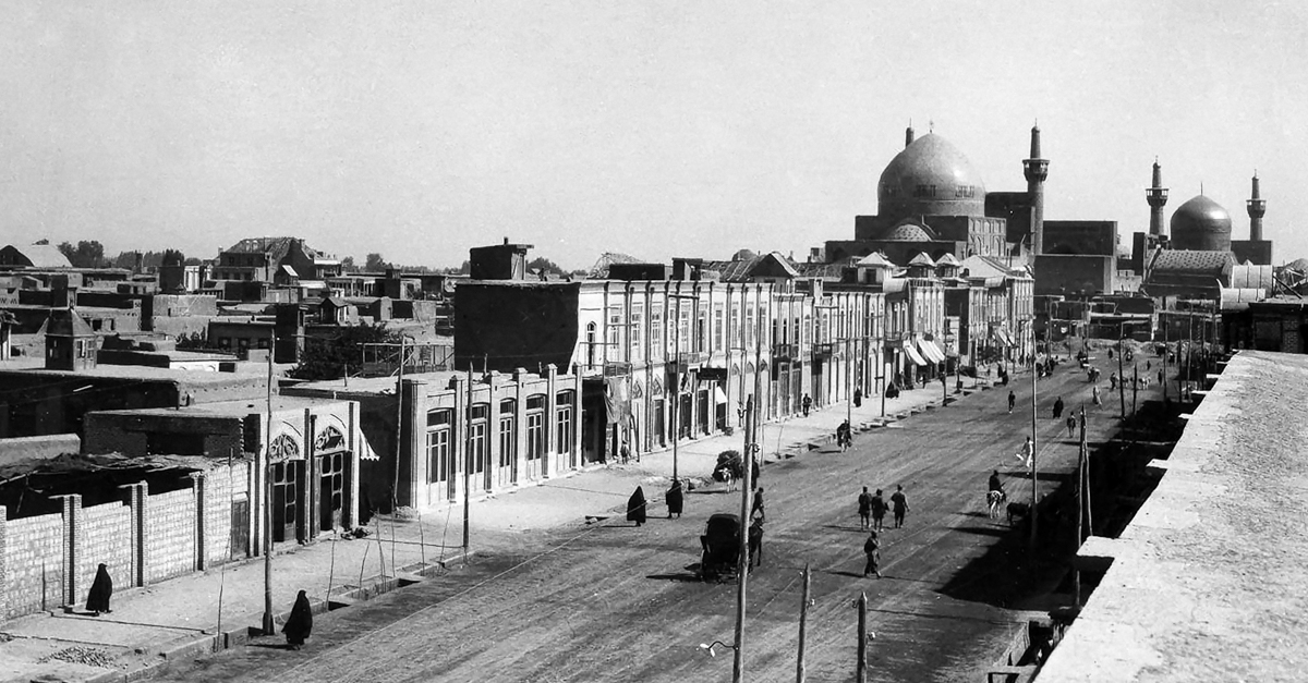 عکس: دورنمای حرم امام رضا(ع) و خیابان تازه تاسیس تهران