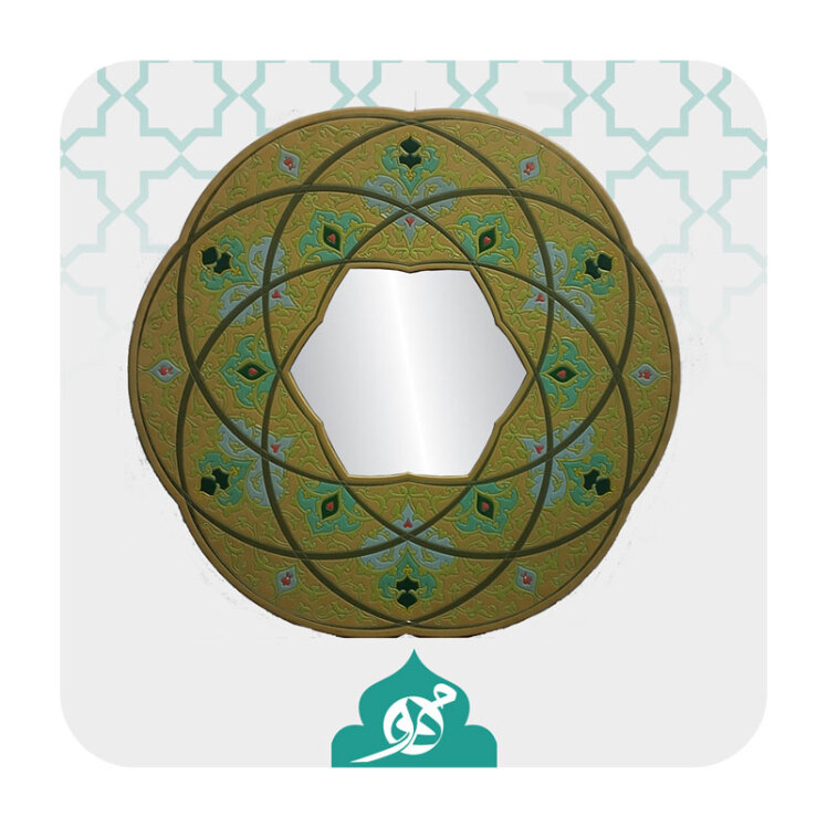 **"قاب آینه میناکاری، زیبایی و هنر سنتی ایرانی با رنگ‌های دلنشین، مناسب برای دکوراسیون منزل."**