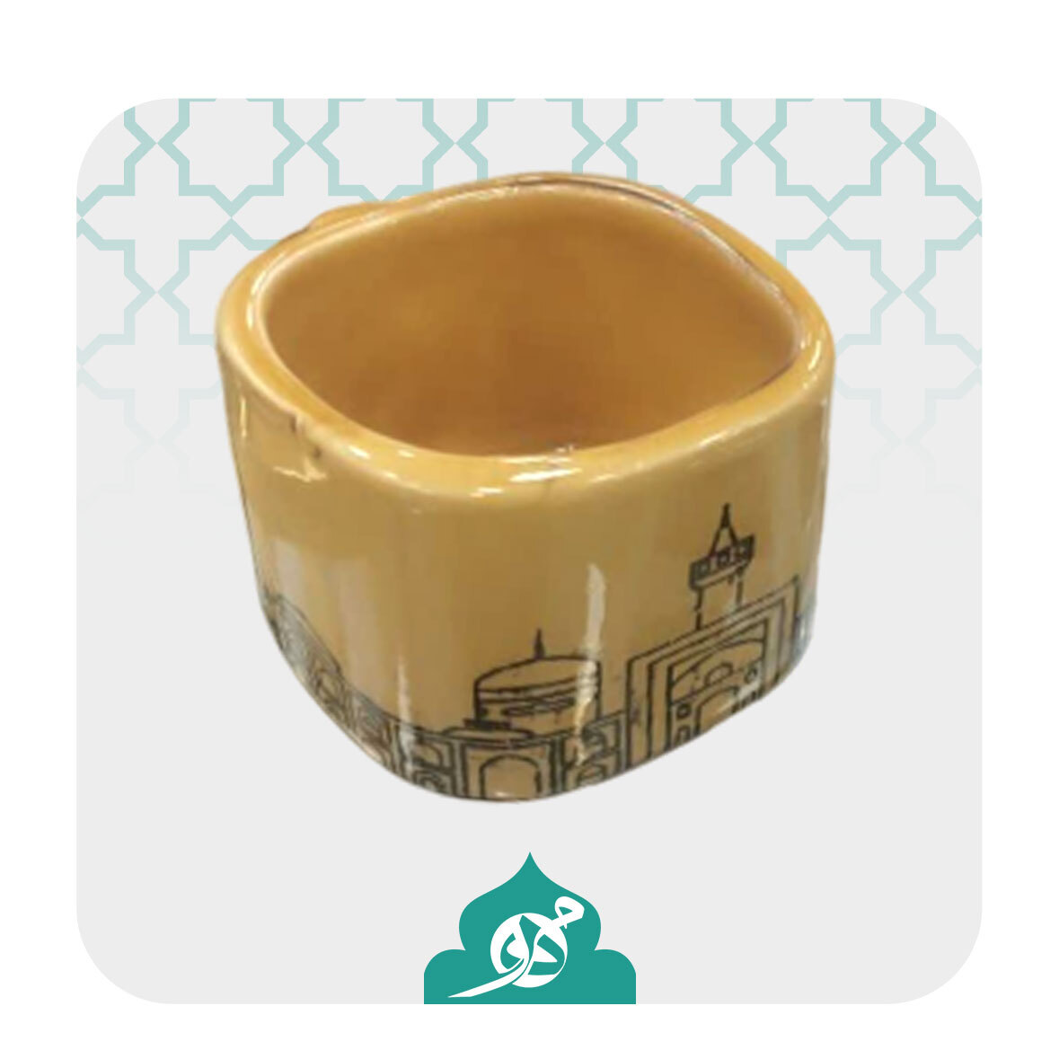  فنجان سرامیکی با طرح گنبد و بارگاه امام رضا(ع) 