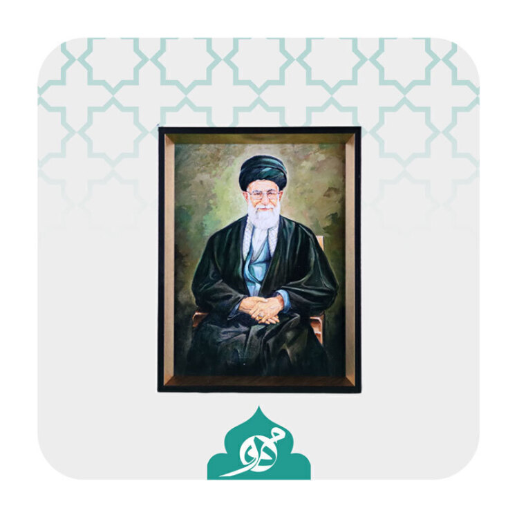 تابلو نقاشی رنگ روغن امام خامنه ای