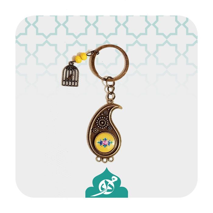  جاکلیدی برنزی با طرح جقه و مرغ آمین